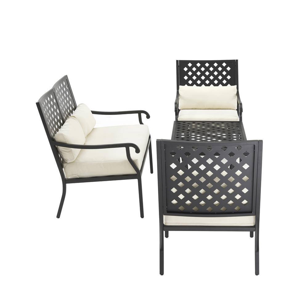 Alt View 9. Crosley Furniture - Alistair 4Pc Outdoor Loveseat Furniture Set - Creme.