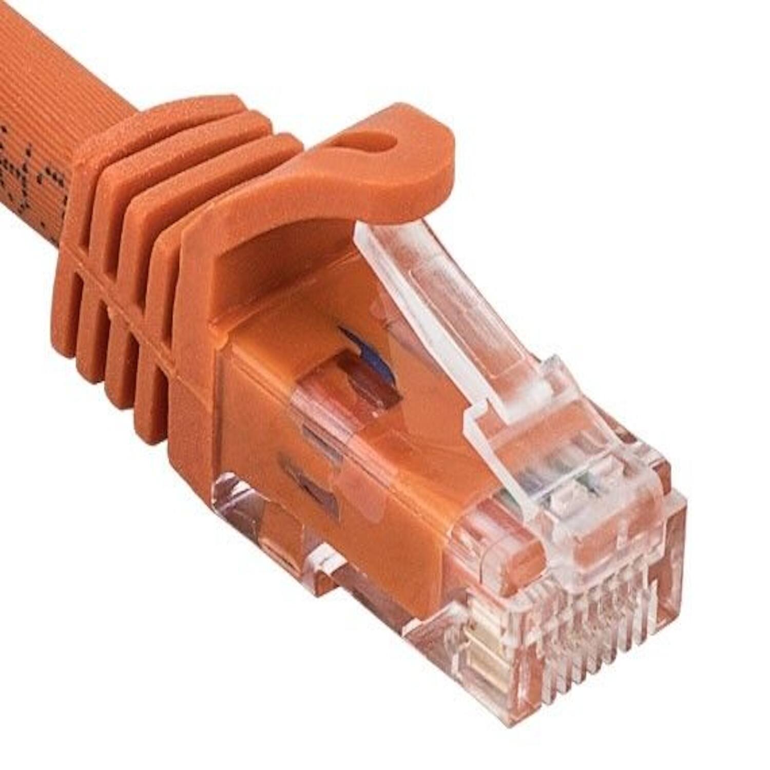 Angle. Sanoxy - SANOXY Cables and Adapters; 100ft Cat6a 600 MHz UTP Snagless Ethernet Network Patch Cable, Orange - Orange.
