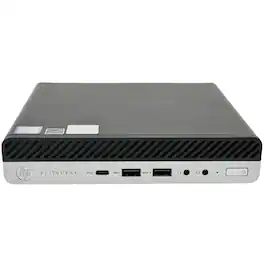 HP - Refurbished Excellent - EliteDesk 705 G5 Mini PC, AMD Ryzen 5 PRO 3400GE up to 4.0GHz, 16GB DDR4 RAM, 512GB NVMe SSD, USB WiFi, Win11 Pro - Black