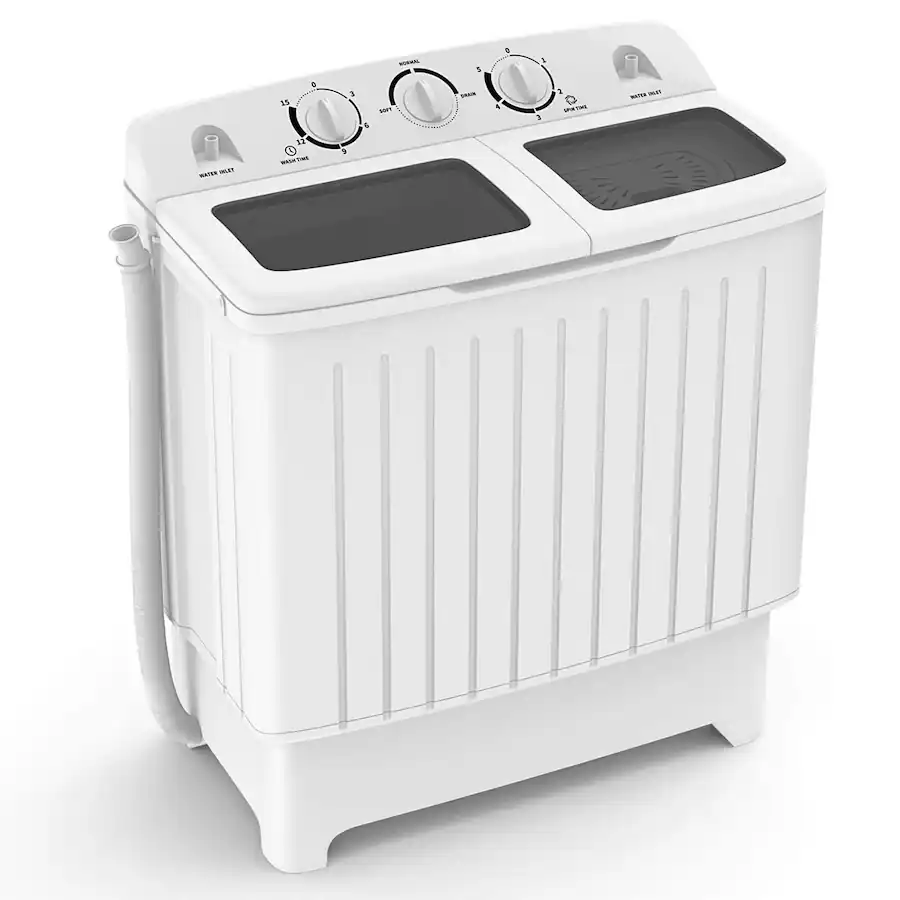 Portable Washing Machine Twin Tub Compact Laundry Washer with 20