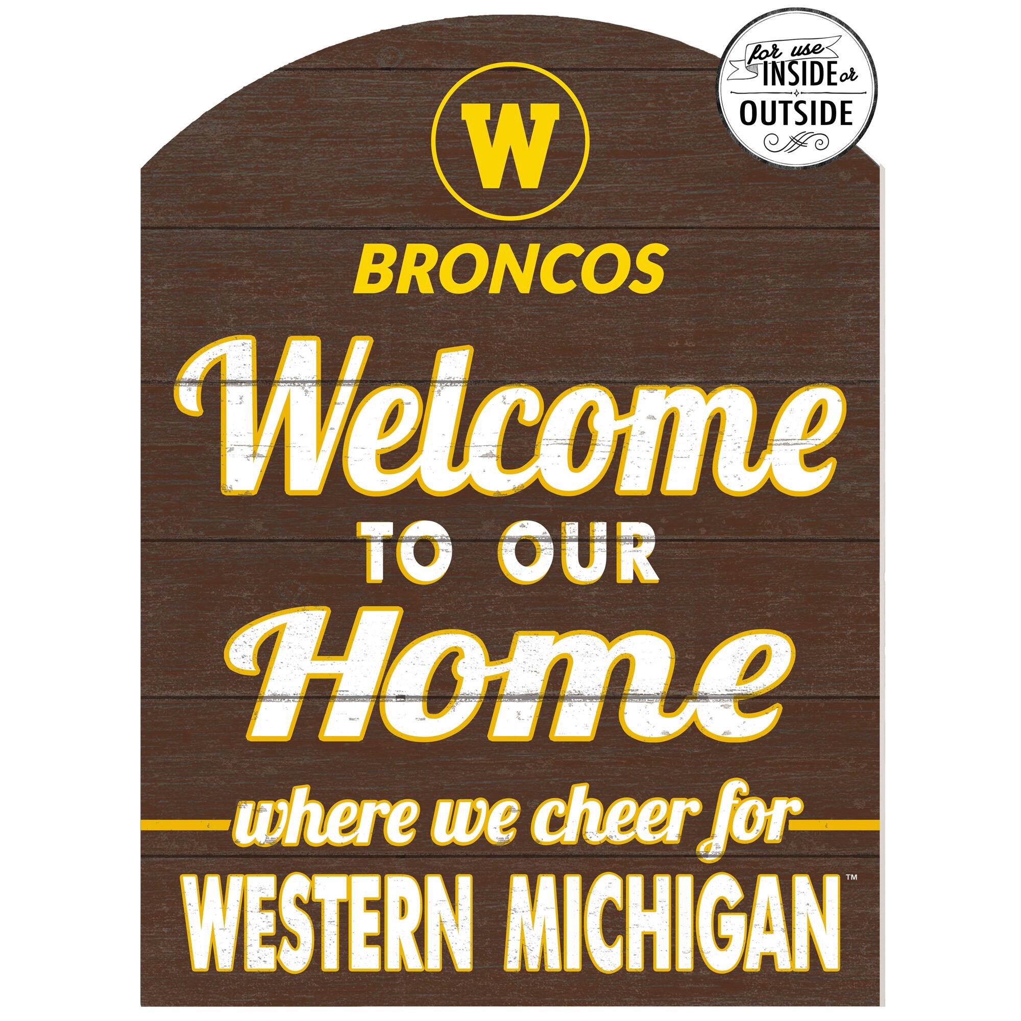 Western Michigan Broncos 16'' x 22'' Indoor/Outdoor Marquee Sign