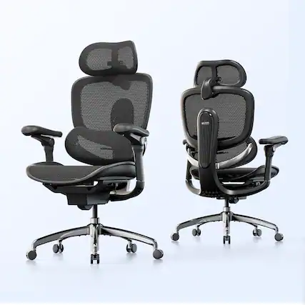 Front. SIHOO - Doro C300 Pro V2 Ergonomic Gaming Chair, 8D Synchronized Arm Support, 3D Super Wide Soft Headrest - Black.