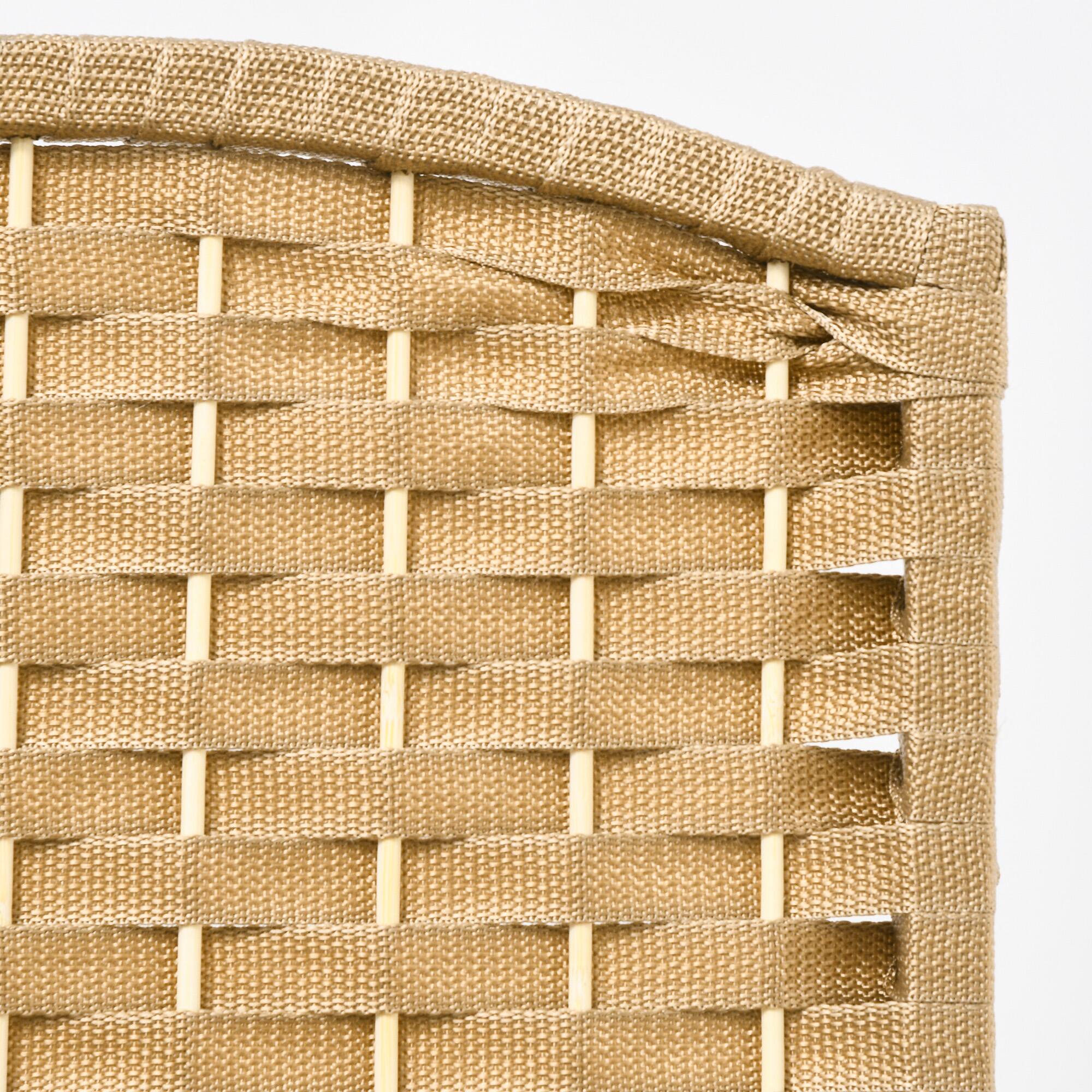 Alt View 6. MOOSOO - 6 Panel Room Divider, Folding Privacy Screen, 5.6' Room Separator, Wave Fiber Freestanding Partition Wall Divider - Natural.