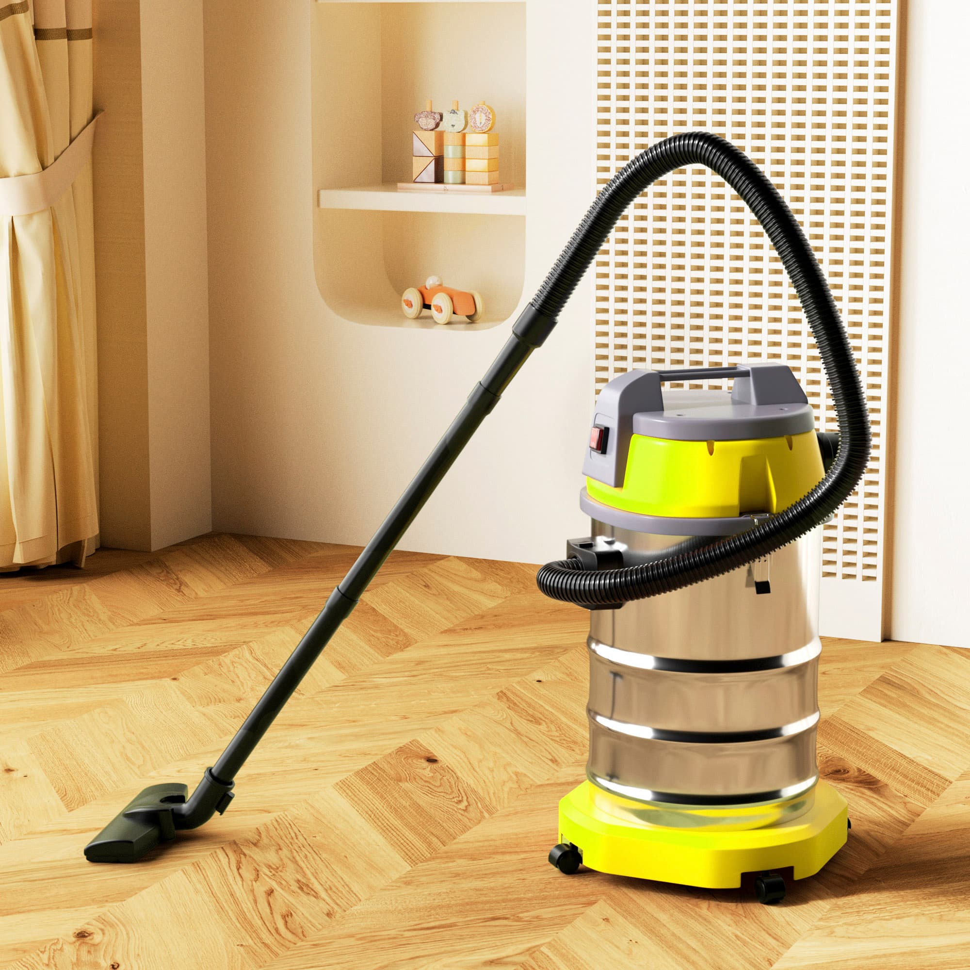 Topteng ​​8HP 3200W 2 in 1 Wet/Dry Vacuum 10Gal Stainless Tank