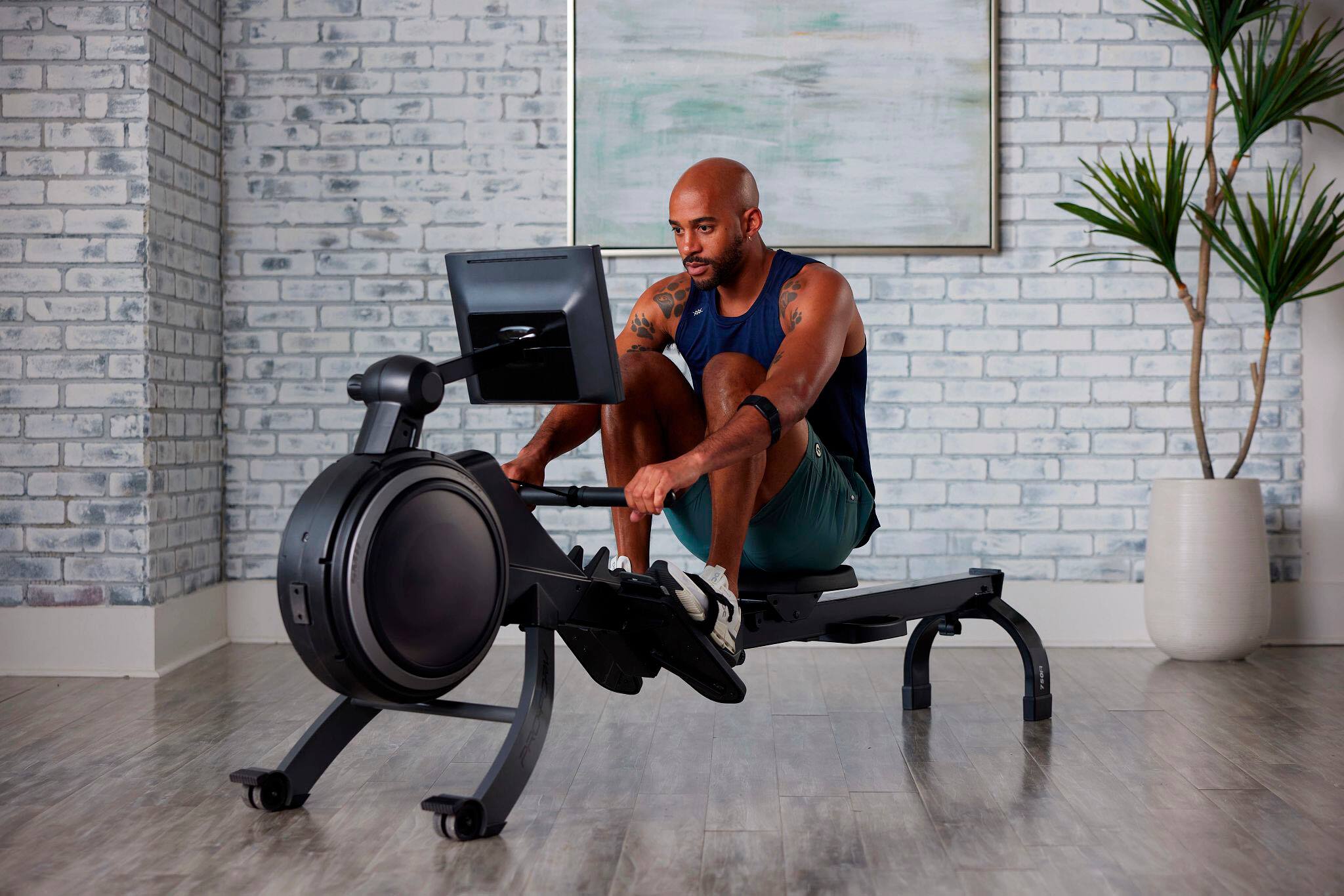 Alt View 12. ProForm - ProForm 750R Rower: Compact Rowing Machine with 24 Resistance Levels, Folding Design, 5” Display, & Powered by iFIT - Black.