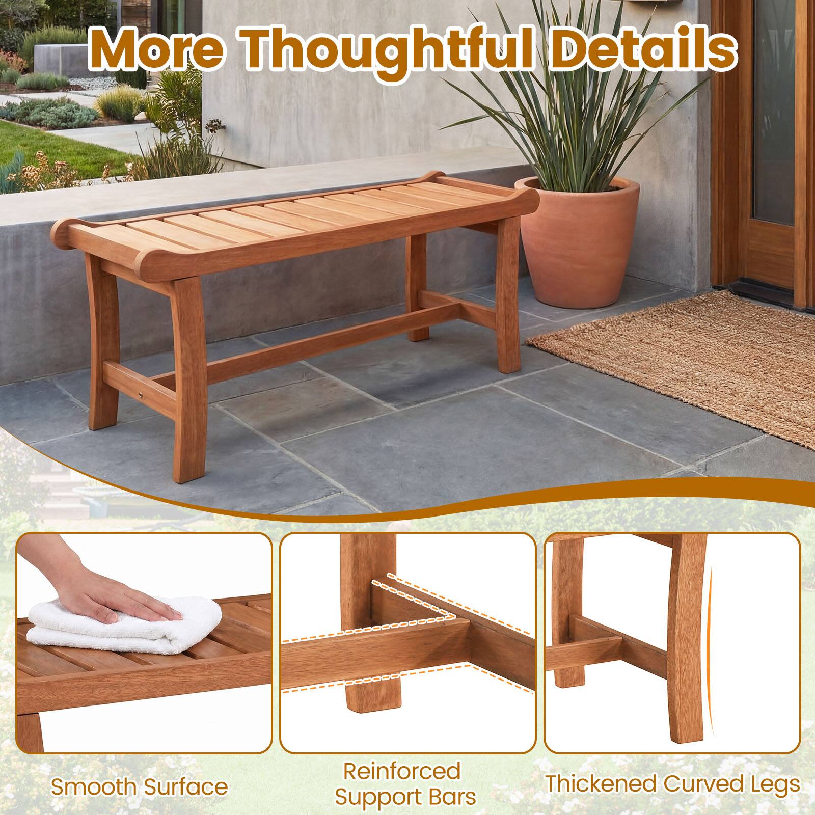 More Thoughtful Details  
Smooth Surface  
Reinforced Support Bars  
Thickened Curved Legs