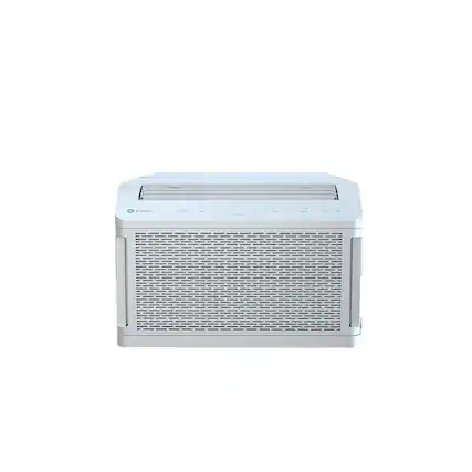 Front. GE - AHTT06BC_EAB ClearView 6100 BTU Window Air Conditioner, U-Shaped Adjustable Depth, 250 sq ft. - Refurbished Excellent - White.