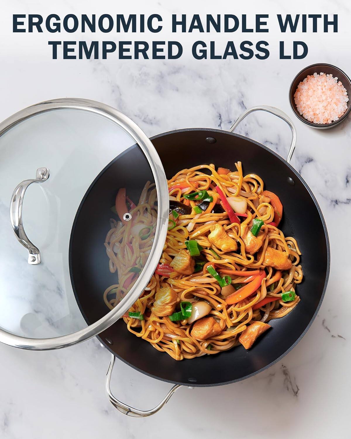 ERGONOMIC HANDLE WITH TEMPERED GLASS LD