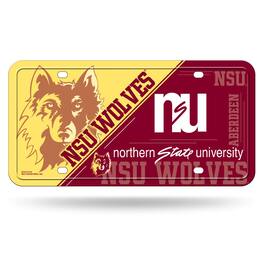 Rico Industries - Northern State Wolves 12x6 Metal License Plate Auto Tag - Multi