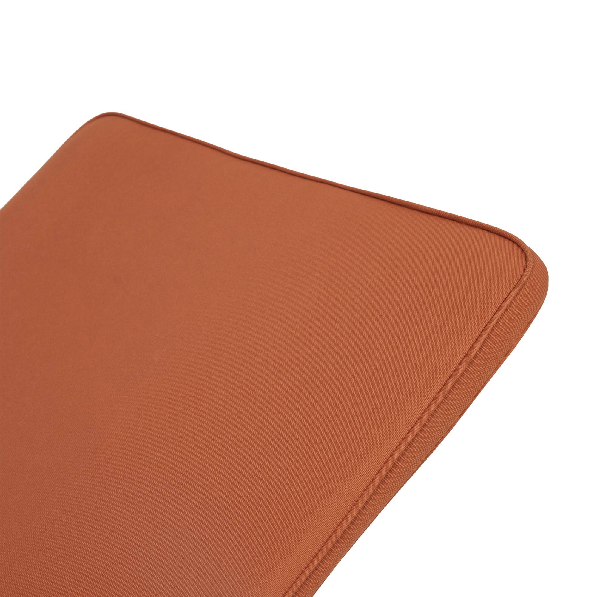 Alt View 9. Ecooso - Outdoor Chaise Lounge Cushion with Water-Resistant Fabric, Removable Cover, Safety Zippers, Weather-Resistant Design - Orange.