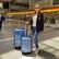 Angle. World Traveler - Contour 2-Piece Lightweight Polycarbonate Hardside Expandable Spinner Luggage Set with TSA Lock (20" & 28") - Blue.