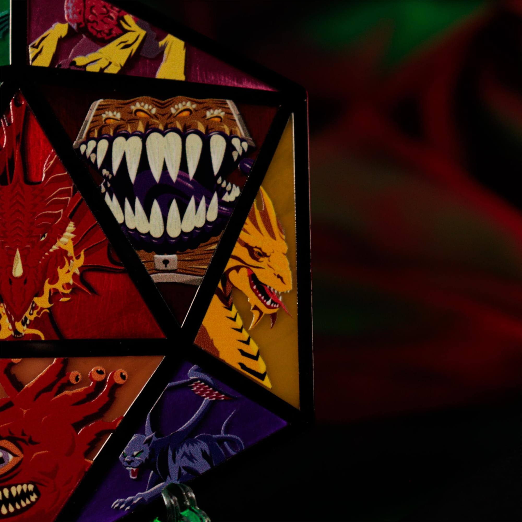 Alt View 4. Dungeons & Dragons - Dungeons & Dragons D20 Die Metal Medallion - Red.