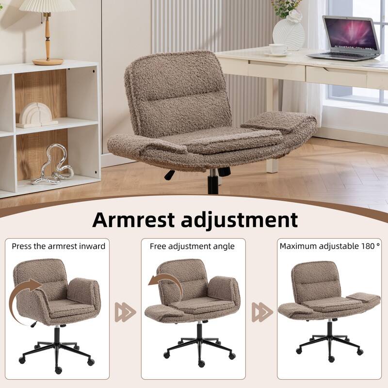 Armrest adjustment

Press the armrest inward

Free adjustment angle

Maximum adjustable 180°