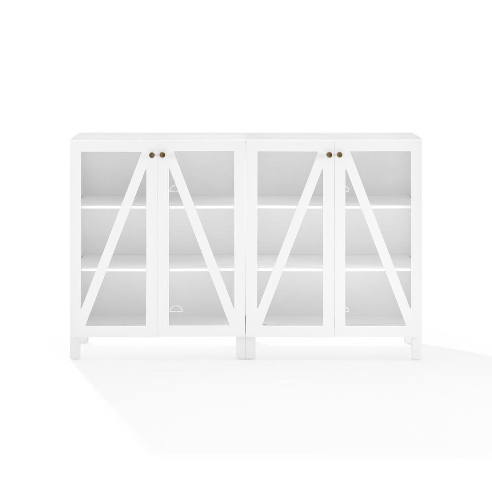 Alt View 2. Crosley Furniture - Cassai 2-Piece Media Sideboard Cabinet Set - 2 Storage Pantries - White.