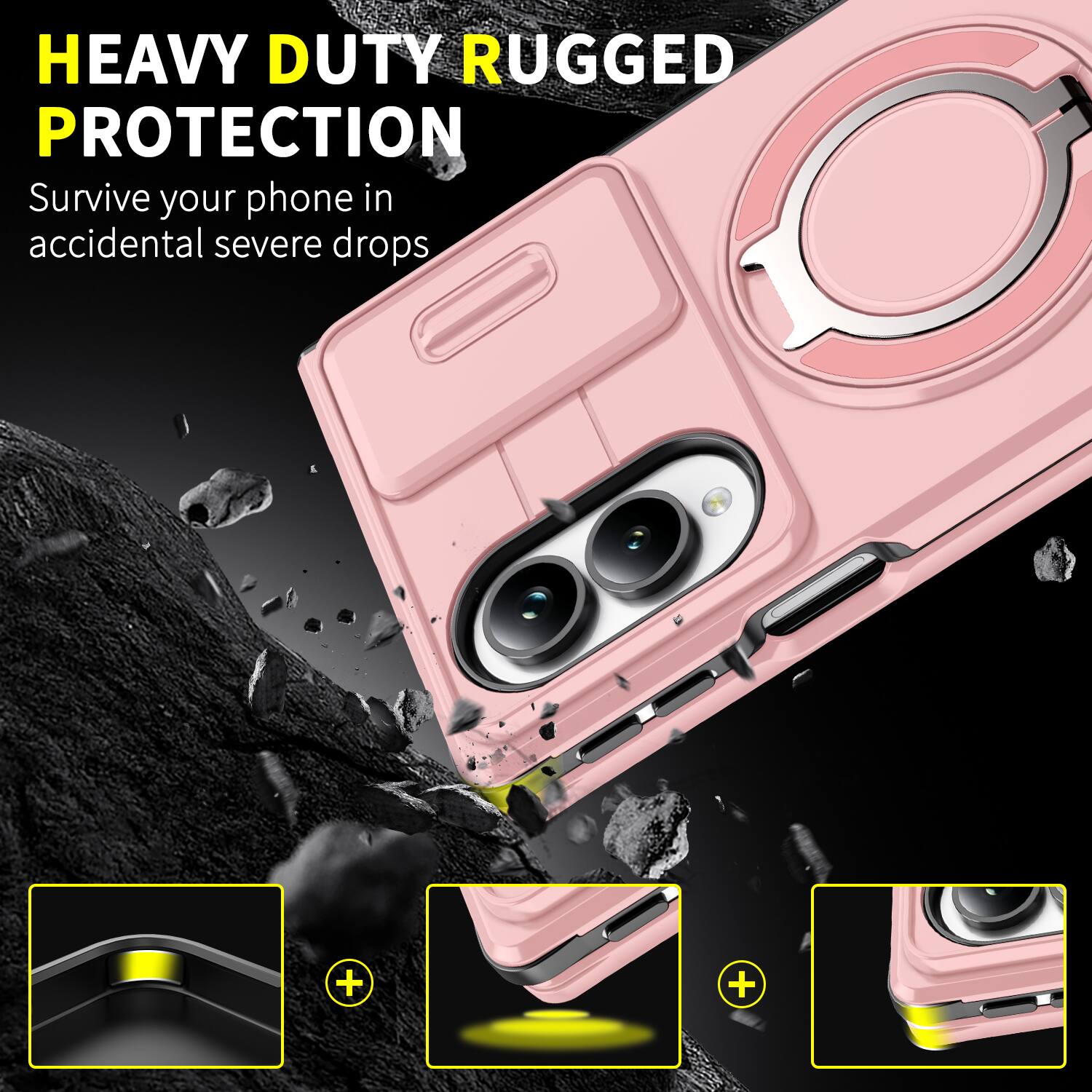 HEAVY DUTY RUGGED PROTECTION  
Survive your phone in accidental severe drops