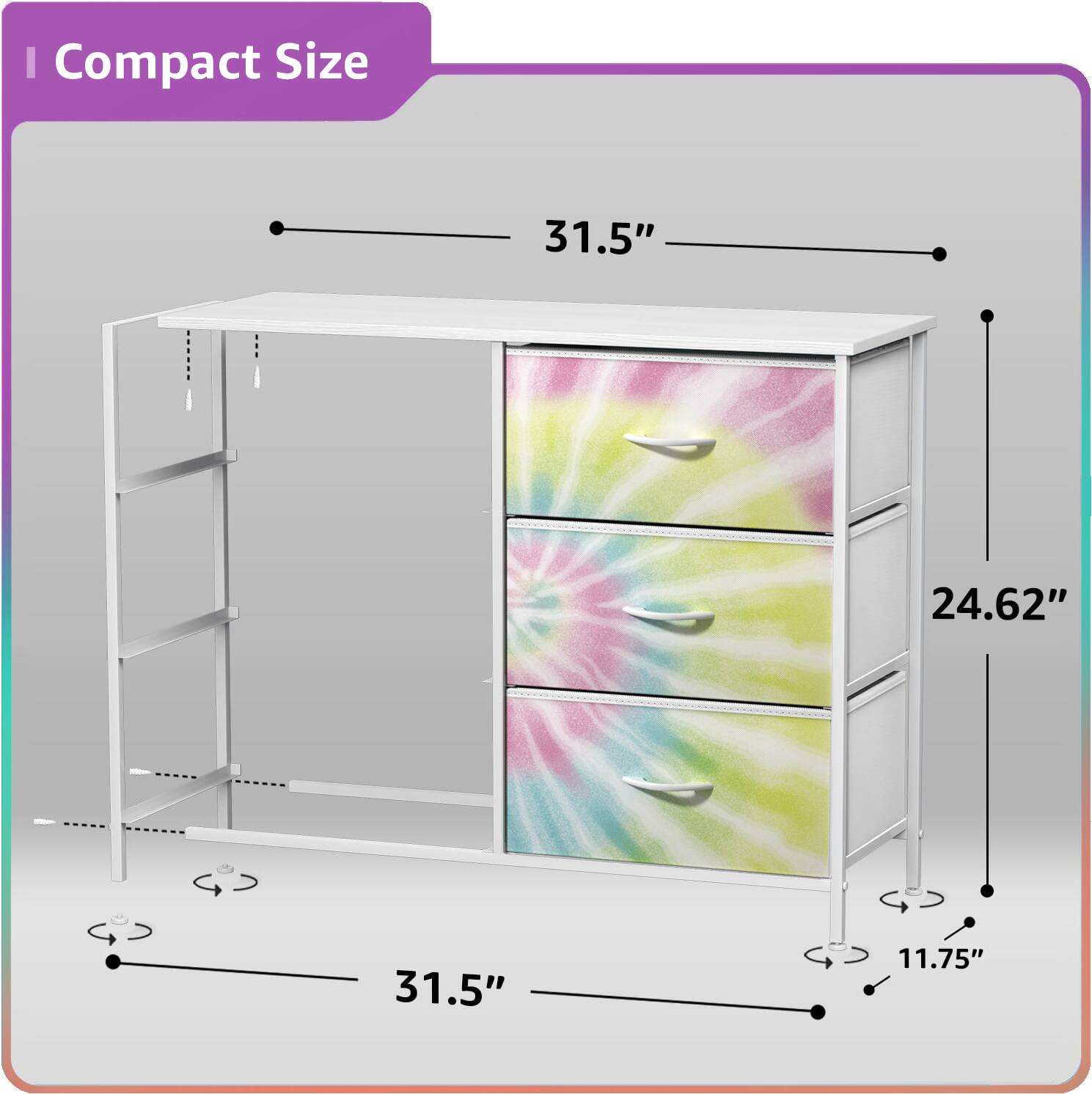 Compact Size  
31.5" x 24.62" x 31.5" x 11.75"