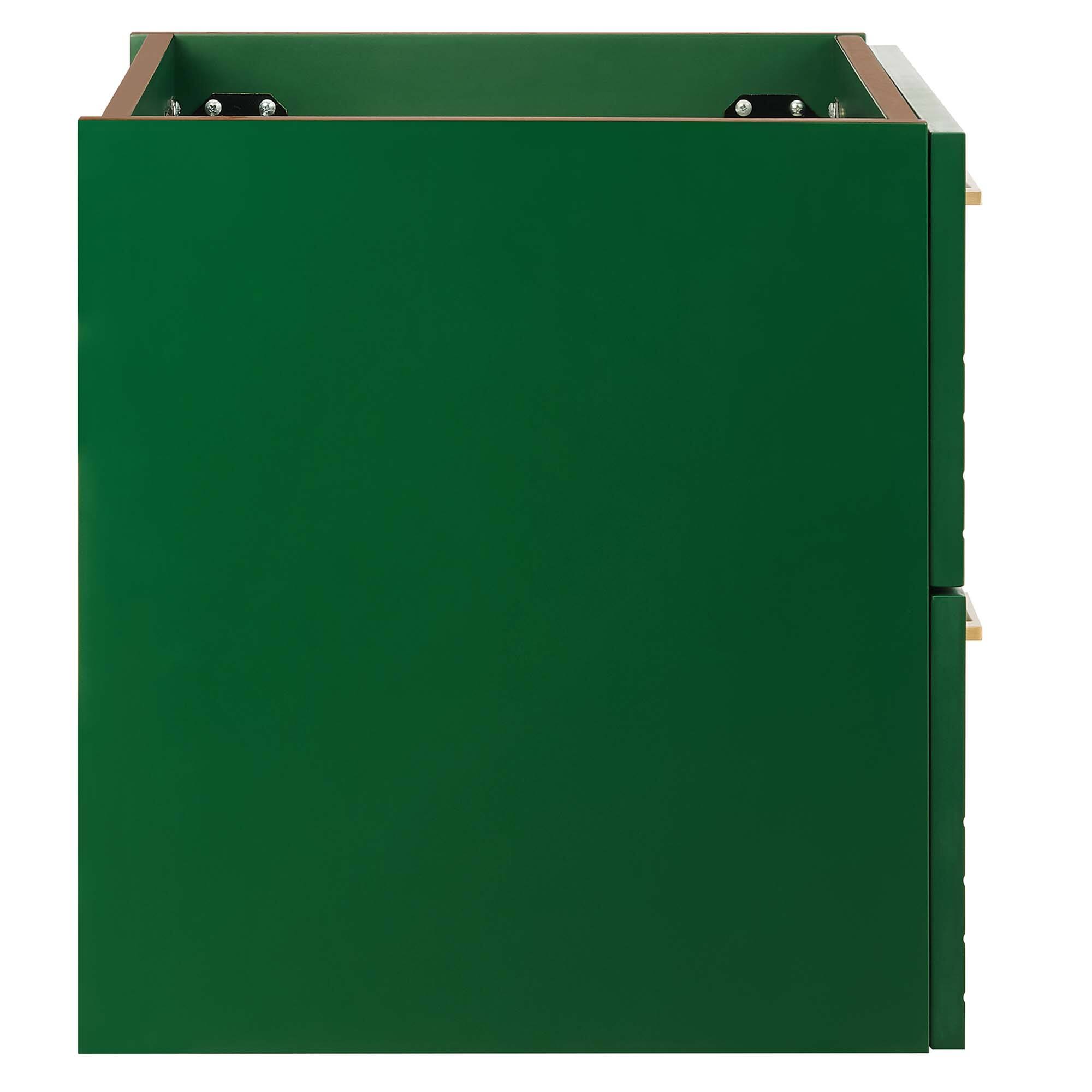 Alt View 1. Modway - Daybreak Wall-Mount Bathroom Cabinet Basin Not Included - Green.