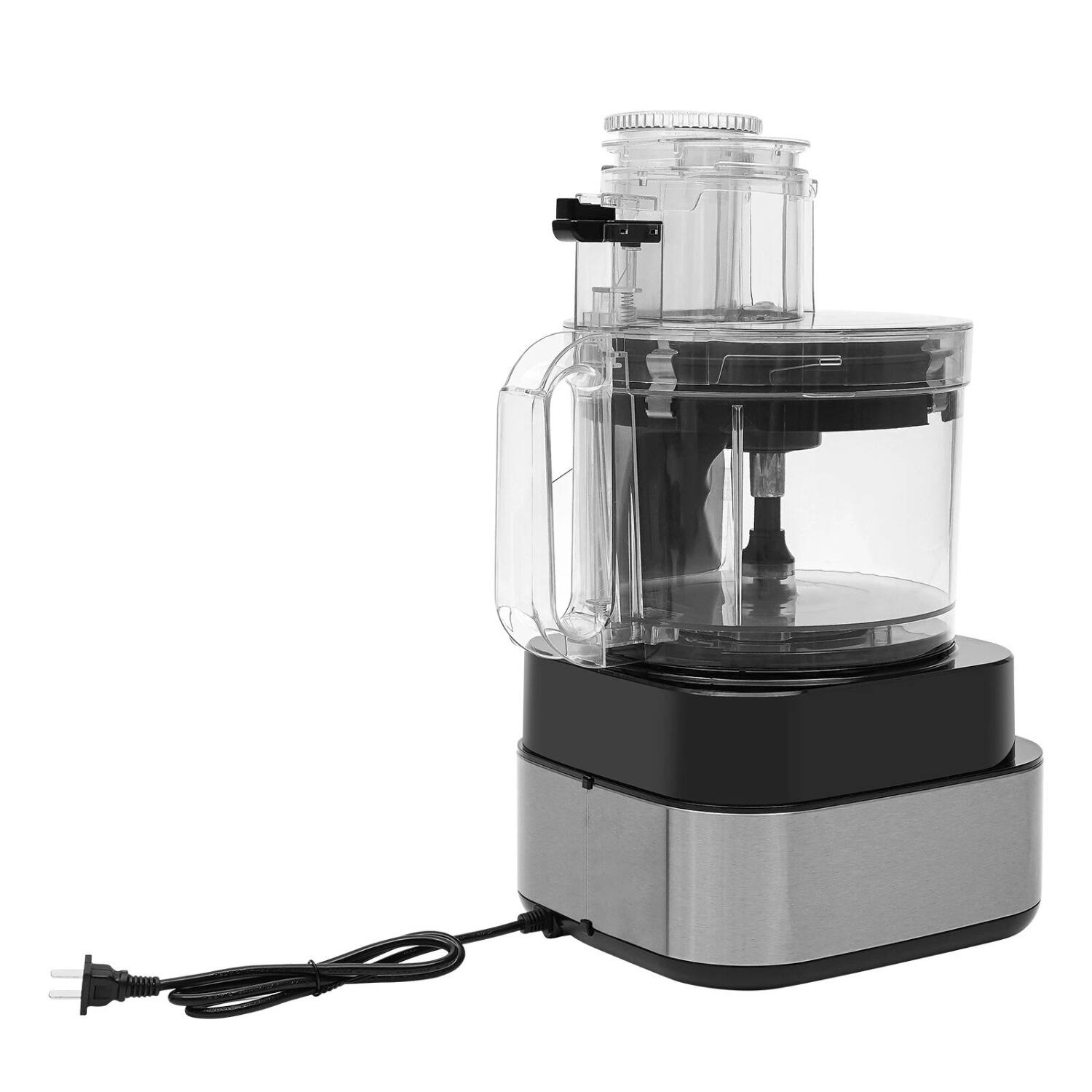 Back. Stock Preferred - Commercial Electric Vegetable Cutter Food Processor with 4 Interchangeable Discs - Black.