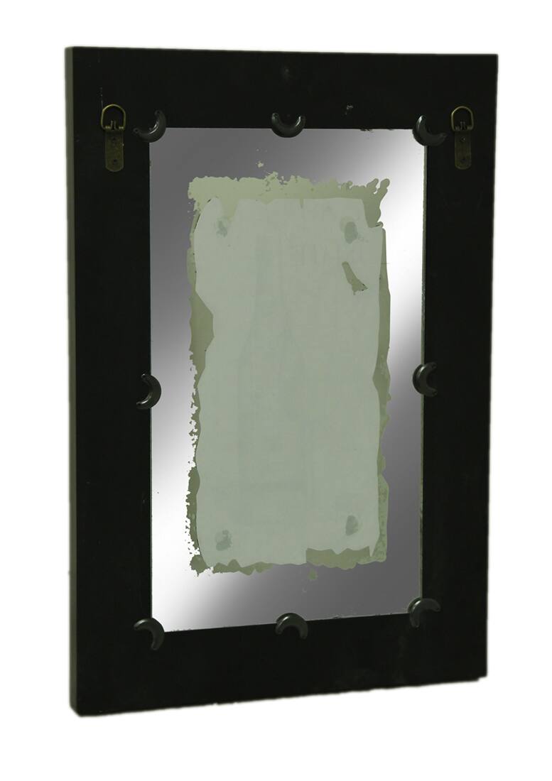 Alt View 2. Zeckos - Black Frame 2 Piece Vintage Wine Wall Mirror Set - Black.