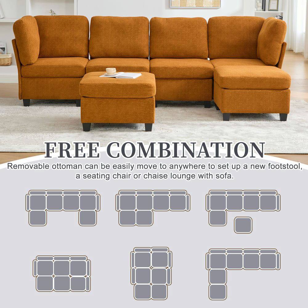FREE COMBINATION

Removable ottoman can be easily moved to anywhere to set up a new footstool, a seating chair or chaise lounge with sofa.