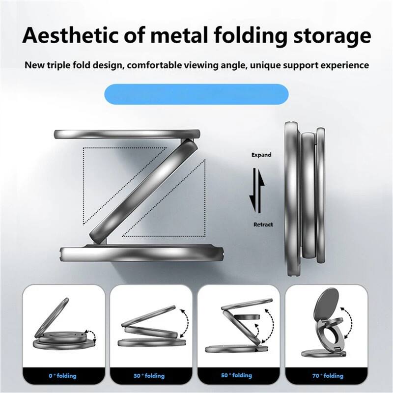 Aesthetic of metal folding storage

New triple fold design, comfortable viewing angle, unique support experience

Expand Retract

0° folding 30° folding 50° folding 70° folding