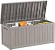 Front. Yardgrace - 220 Gallon Outdoor Storage Box, Resin Waterproof UV-Resistant Deck Box, Reinforced Stability for Patio, Garden - Brown.