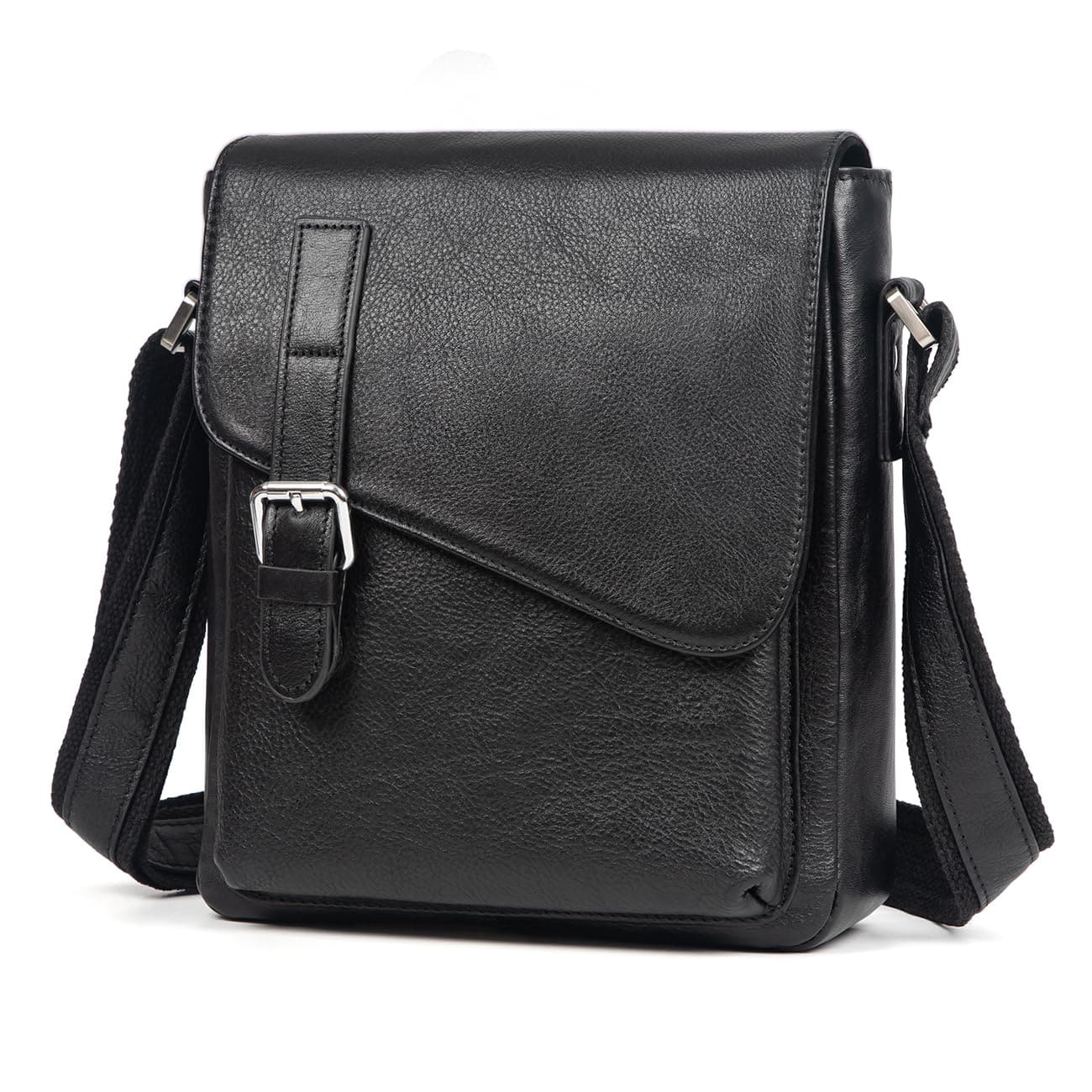 Skar Audio - Men's Leather Messenger Bag Shoulder Crossbody Backpack Bags Purse For Women Vintage Anti-theft Waterproof - Black1