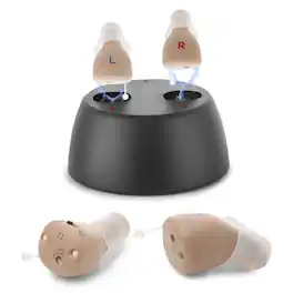 MEDca - Rechargeable Hearing Amplifier to Aid and Assist Hearing, Completely-in-Canal (CIC) - Beige