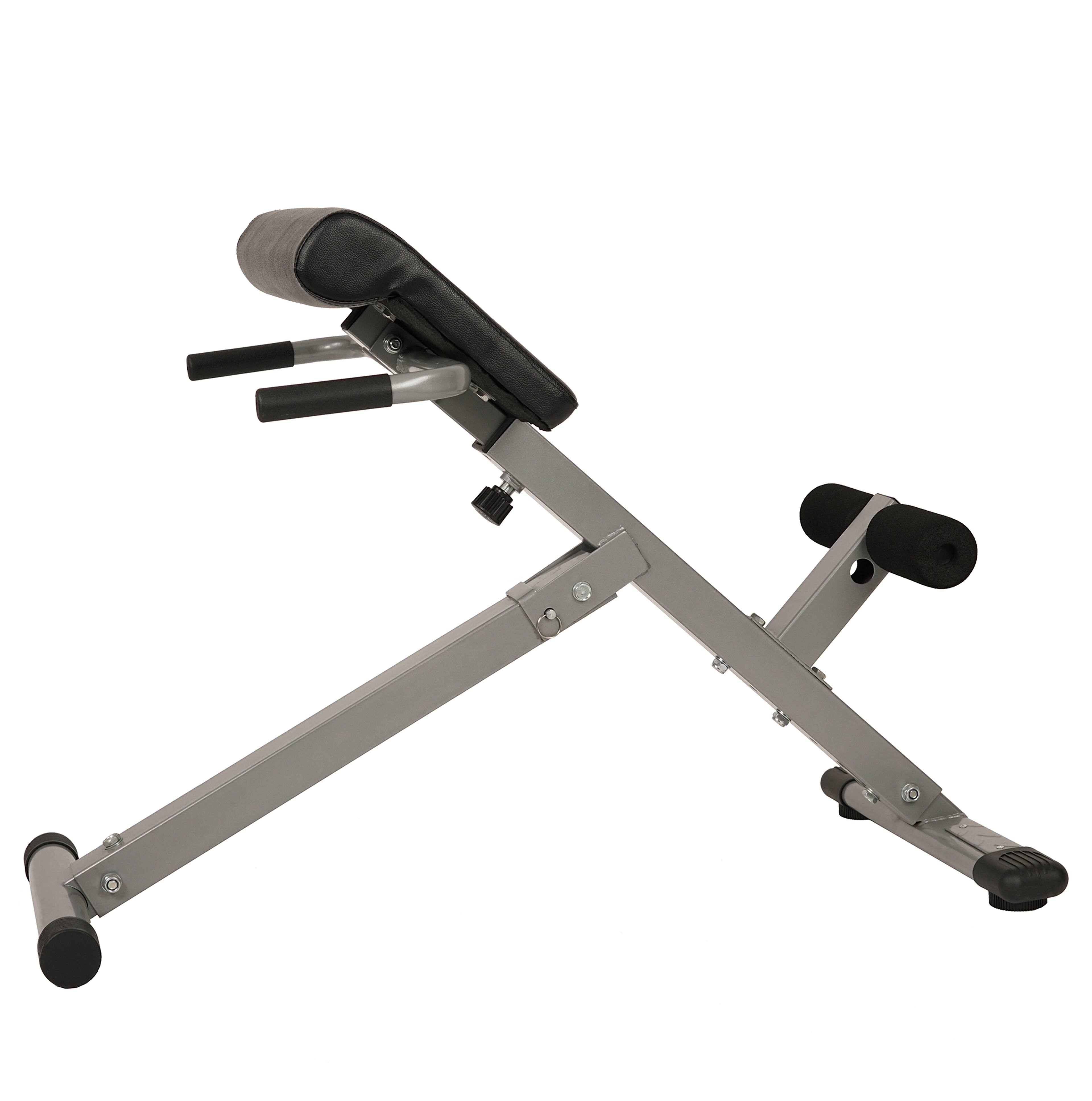 Alt View 2. Sunny Health & Fitness - Sunny Strength™ 45 Degree Hyperextension Roman Chair - Grey.