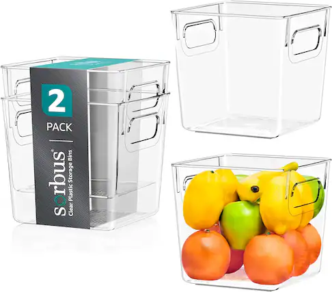 2 PACK
srbus
Clear Plastic Storage Bins