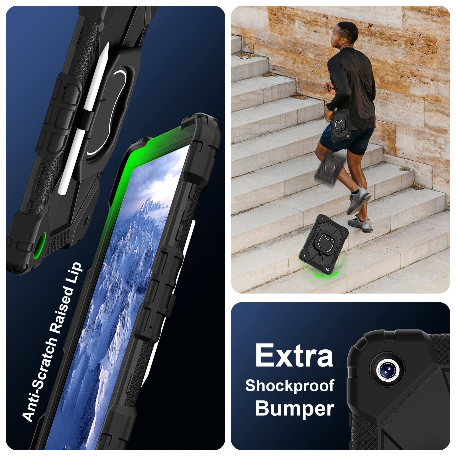 Lip Raised Anti-Scratch Extra Shockproof Bumper

Anti-Scratch Raised Lip

Extra Shockproof Bumper