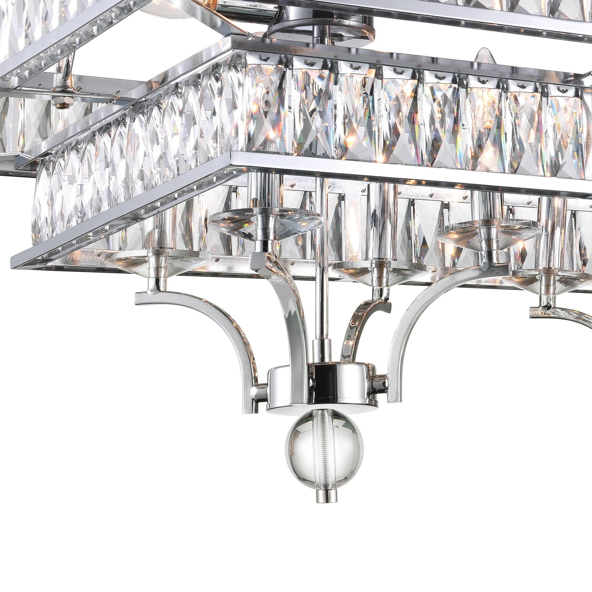 Back. CWI Lighting - Shalia 16 Light Island Chandelier With Chrome Finish - Chrome.