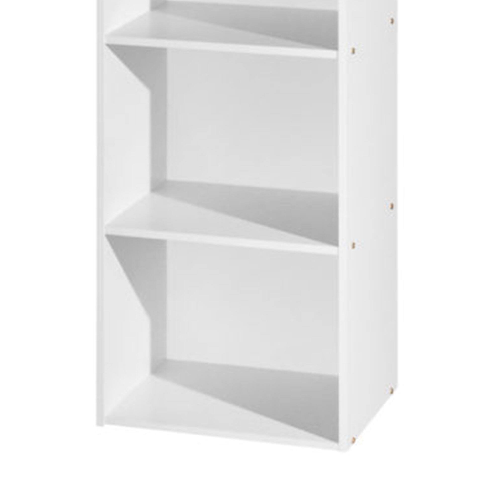 Alt View 10. Hodedah - Hodedah 12 x 16 x 47 Inch 4 Shelf Bookcase and Office Organizer, White Finish - White.