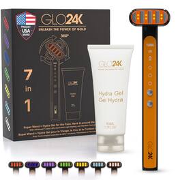 GLO24K - 7 Color LED Super Wand + Hydra Gel