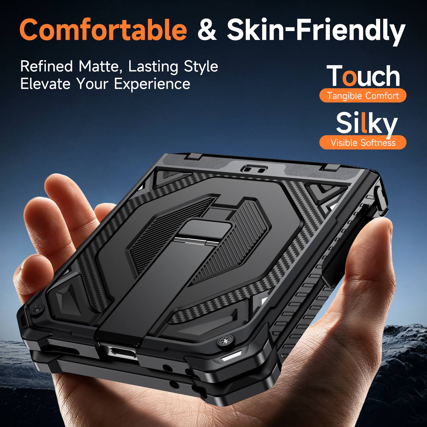 Comfortable & Skin-Friendly  
Refined Matte, Lasting Style  
Elevate Your Experience  

Touch  
Tangible Comfort  

Silky  
Visible Softness