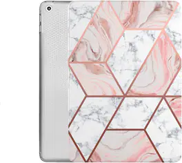 DuraSafe Cases - iPad mini 4 7.9" 2015 Lightweight Shockproof TPU Smart Cover A1538 A1550 A2133 A2124 A2126 A2125 - Marble Pink