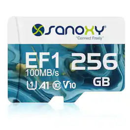 Sanoxy - 256GB Micro SD Memory Card – 100MB/s Speed, 4K Video Support, UHS-I Compatible