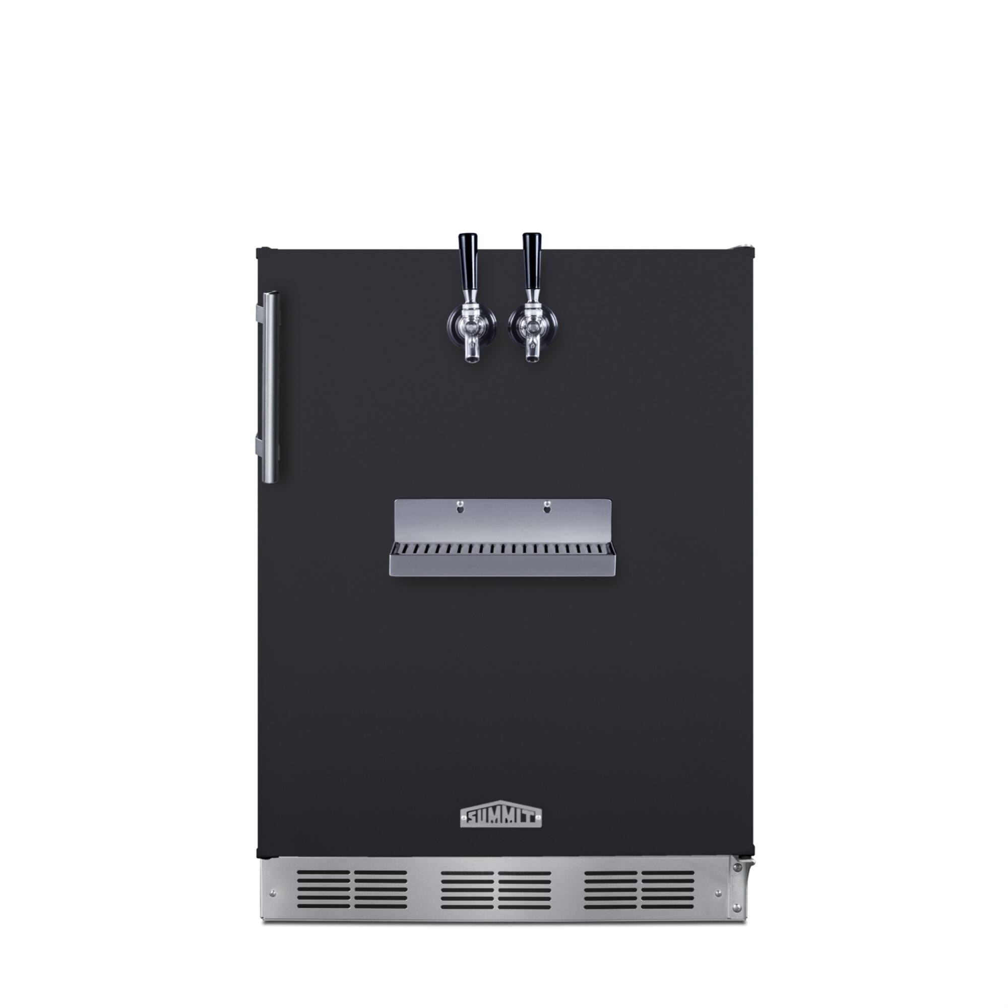 Summit Appliance - 24" Wide Front Tap Built-In Beer Kegerator, ADA-Compliant - Black