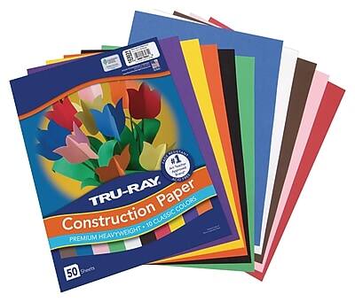TRU-RAY  
Construction Paper  
PREMIUM HEAVYWEIGHT 10 CLASSIC COLORS  
50 Sheets