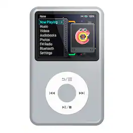 innioasis - Y1 Classic Walkman Lossless FM RADIO Bluetooth MP3 Player - Silver