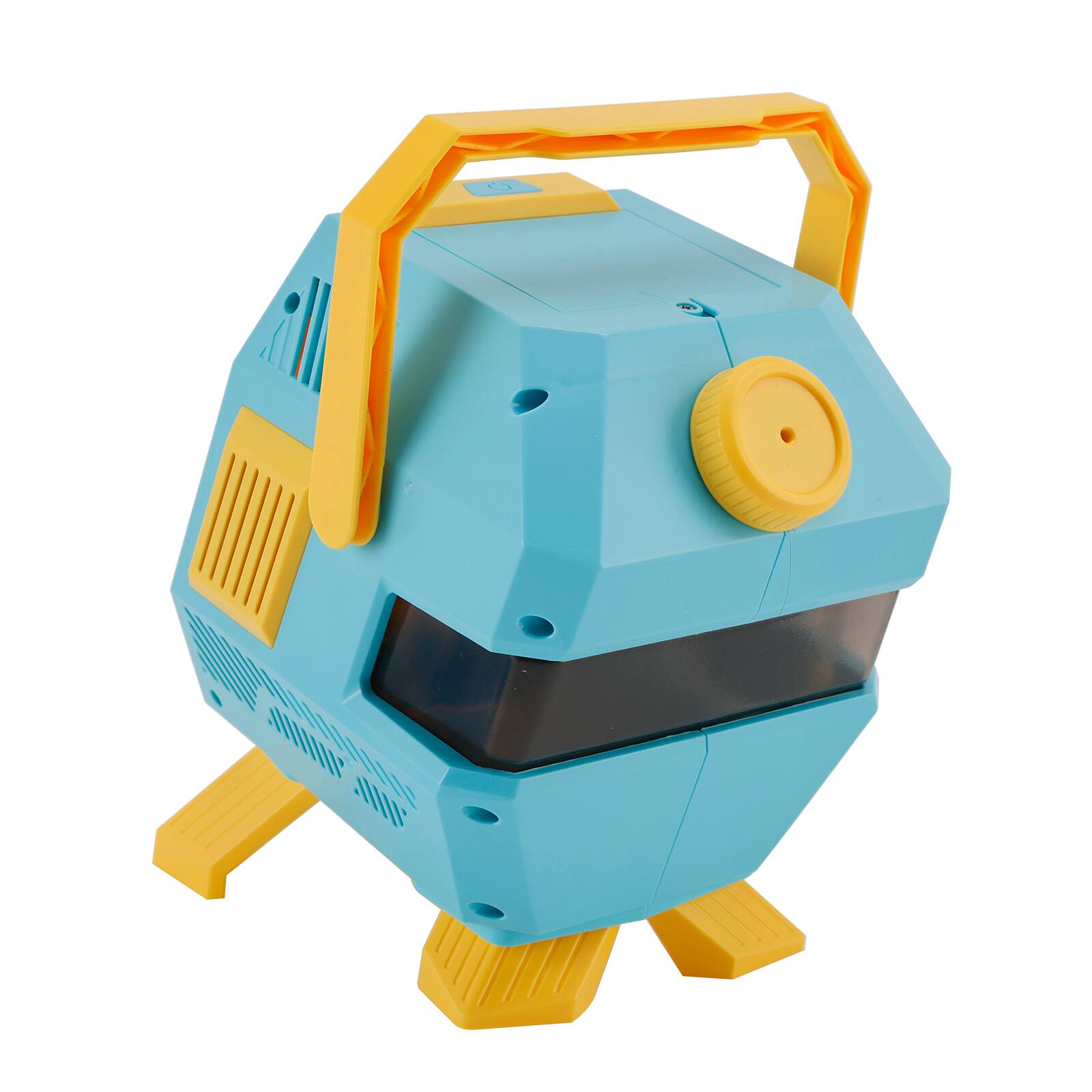 Alt View 4. Topteng - Handheld Bubble Machine with Light – 20,000 Bubbles/min, 320ml Tank, 6 Big Holes, Battery Operated, Fit for Kids Party - Blue.