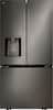 Front. LG - Standard-Depth MAX 24.5 Cu. Ft. Smart French Door Refrigerator with Dual Ice - PrintProof Black Stainless Steel.