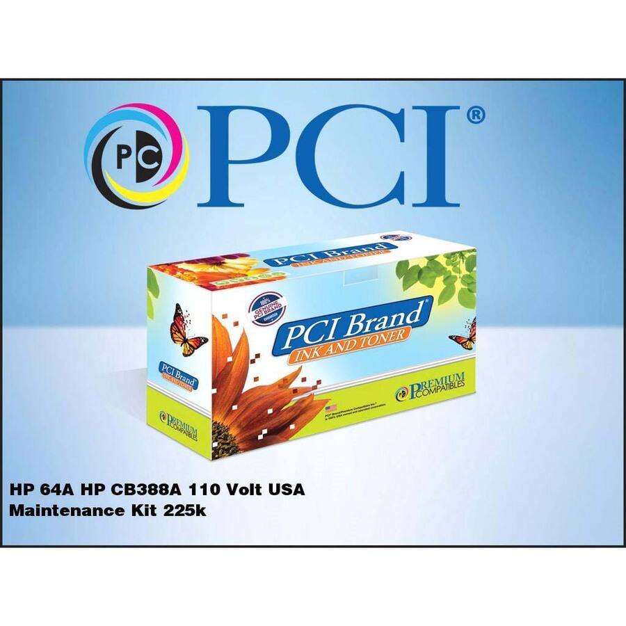 PCI Brand Ink and Toner  
Compatible with HP 64A, HP CB388A  
110 Volt USA  
Maintenance Kit 225k