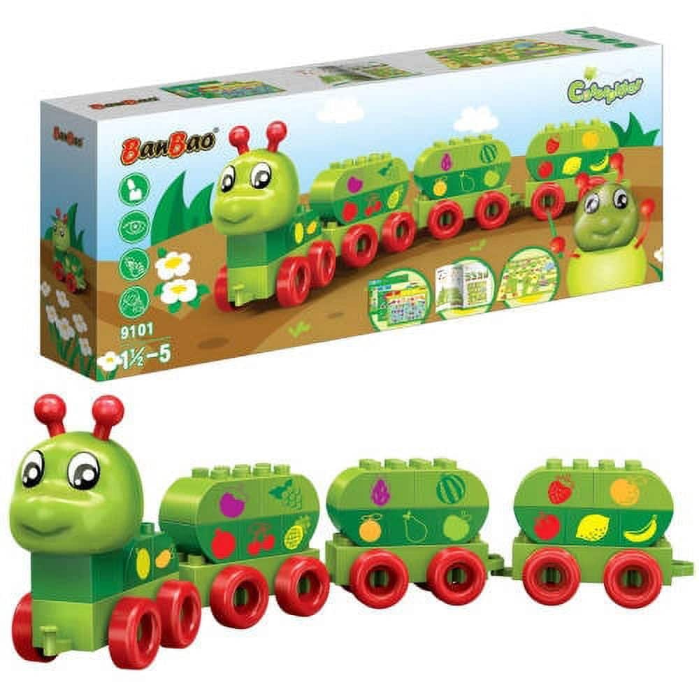 BanBao - Caterpillar Fruits Building Kit STEM Toy(39 pcs) Building Set for Kids
