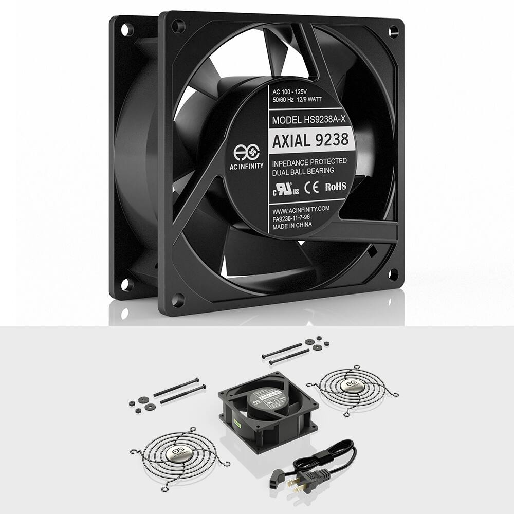 AC 100-125V 50/60 Hz 12/9 WATT  
MODEL HS9238A-X  
AXIAL 9238  
IMPEDANCE PROTECTED  
DUAL BALL BEARING  
ALR CE RoHS  
WWW.ACINFINITY.COM  
FA9238-11-7-96  
MADE IN CHINA