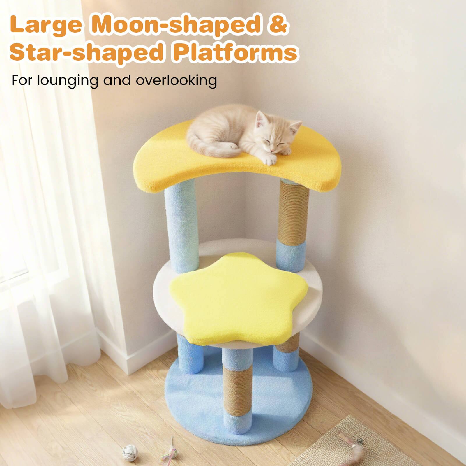 Large Moon-shaped & Star-shaped Platforms  
For lounging and overlooking
