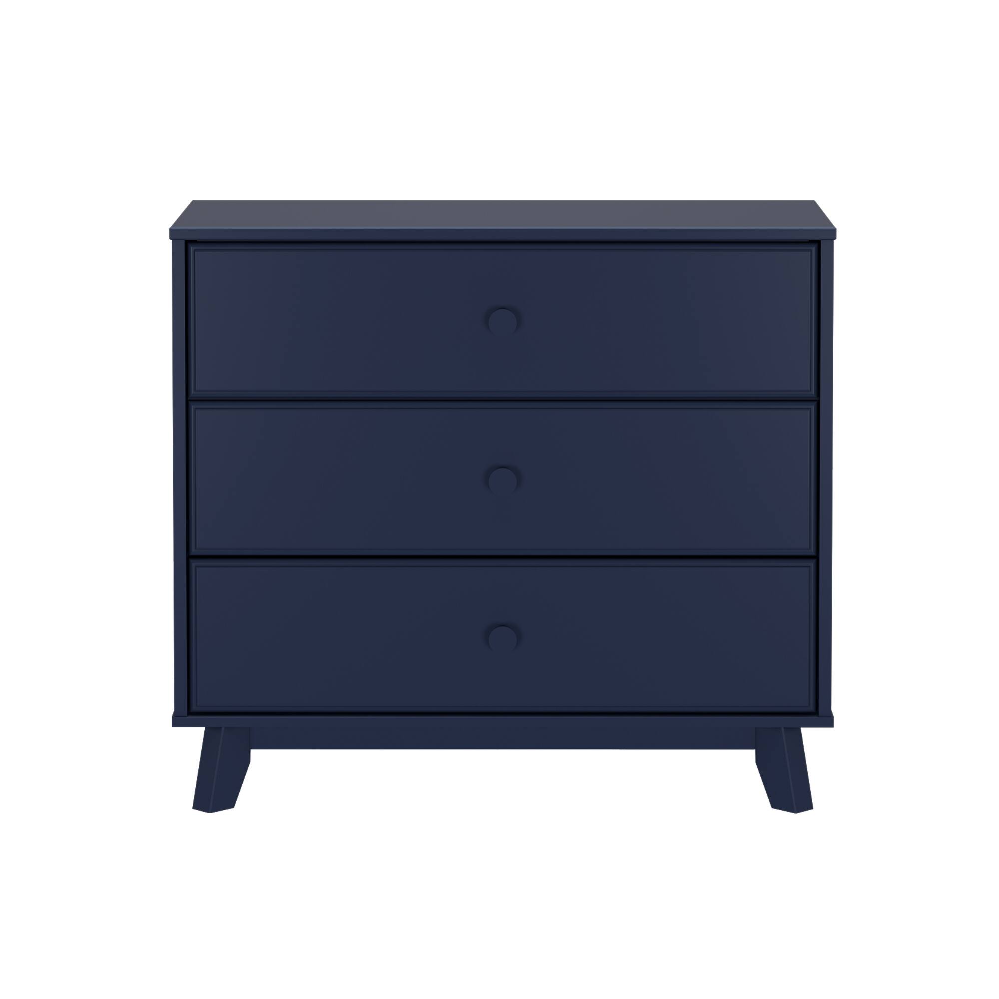 Alt View 3. Plank+Beam - Plank+Beam Classic 3-Drawer Dresser, Blue - Blue.