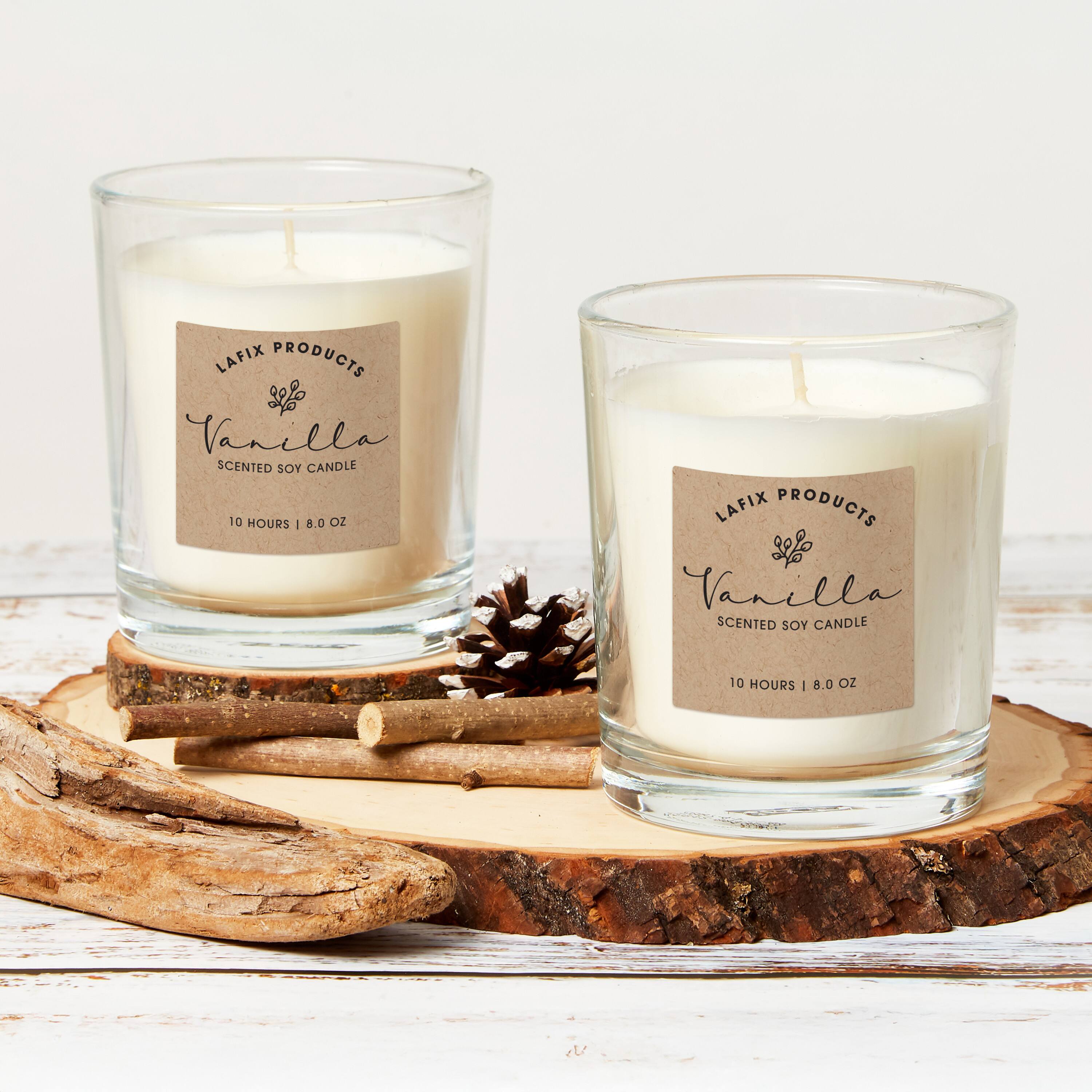 Lafix Products Vanilla Scented Soy Candle 10 Hours | 8.0 OZ