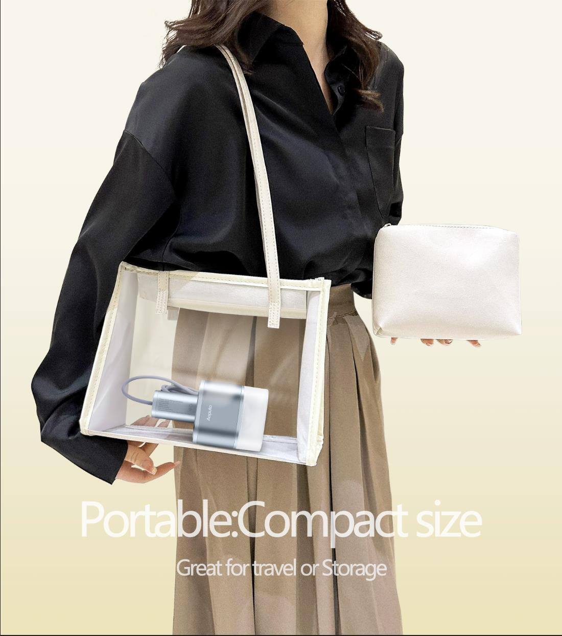 Portable: Compact size  
Great for travel or Storage