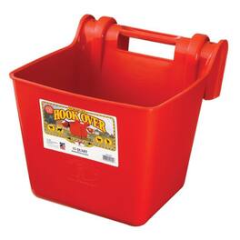 Little Giant - 15 Quart Mountable Livestock & Pet Hook Over Bucket Feeder - Red